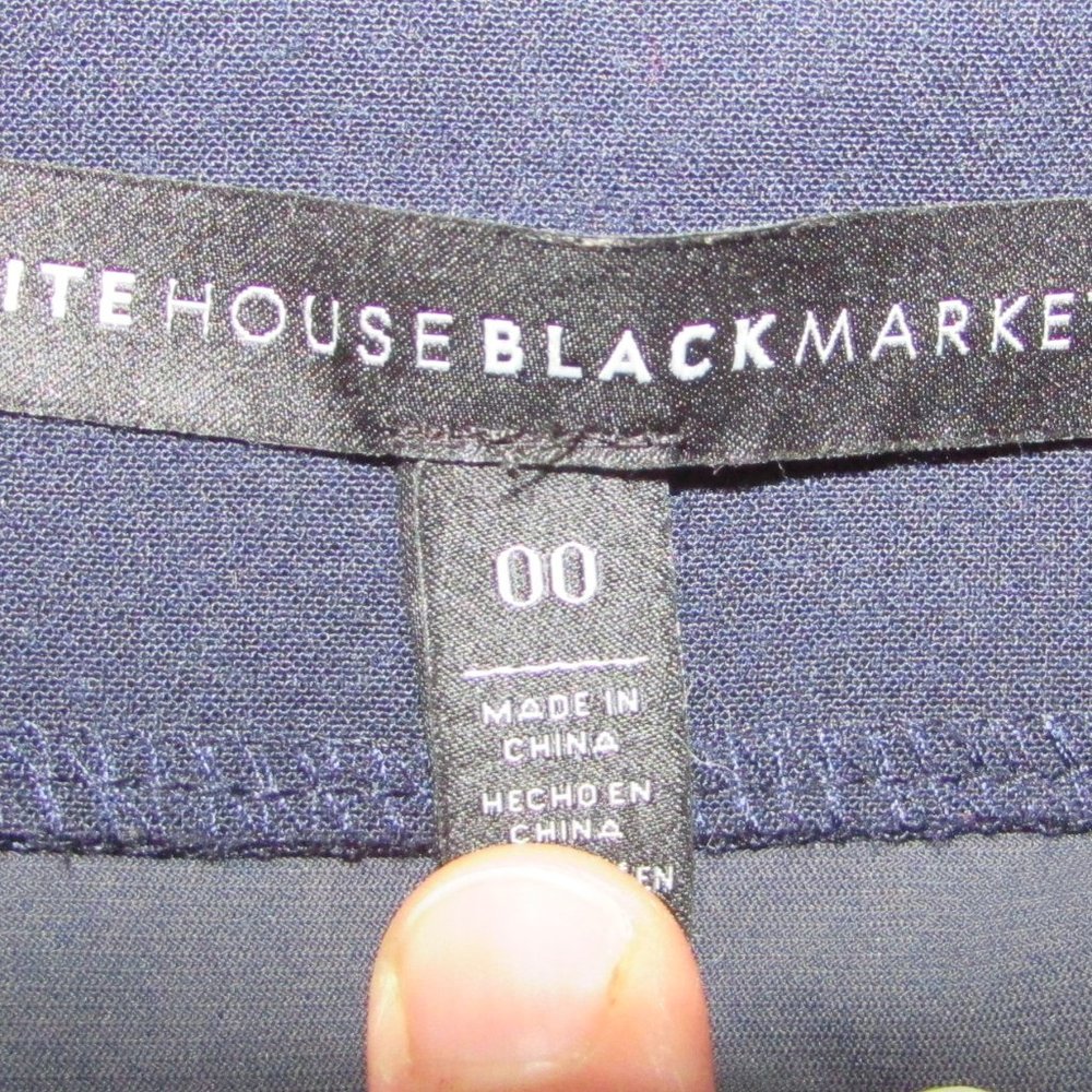 WHBM Navy blue pencil skirt - Picture 4 of 6